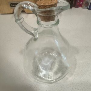 Clear Glass Decanter with Cork Stopper